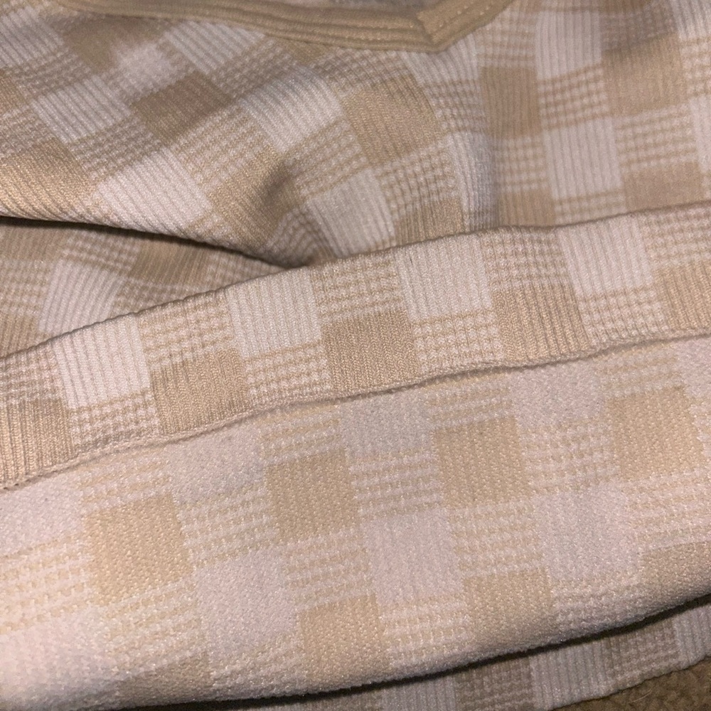 Cropped Aura checkered tank top